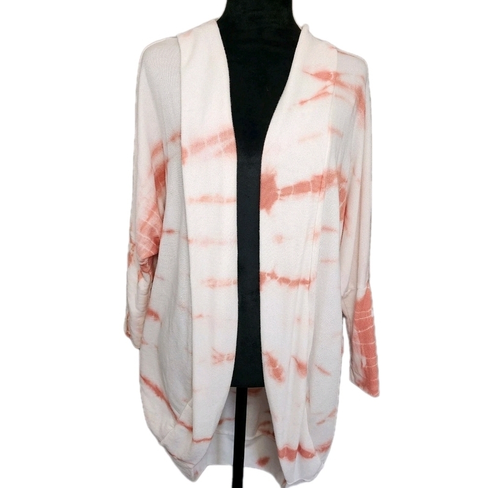 Fantastic Fawn Soft Size M Tie Dye Open Front batwing Cardigan Boho Hippie